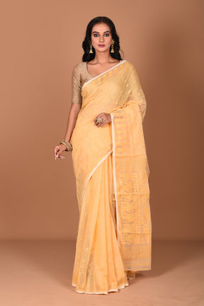 Light Yellow Jamdani Saree - Keya Seth Exclusive