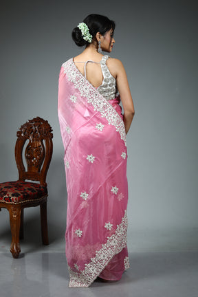 Pink Blended Jimmy Choo Saree