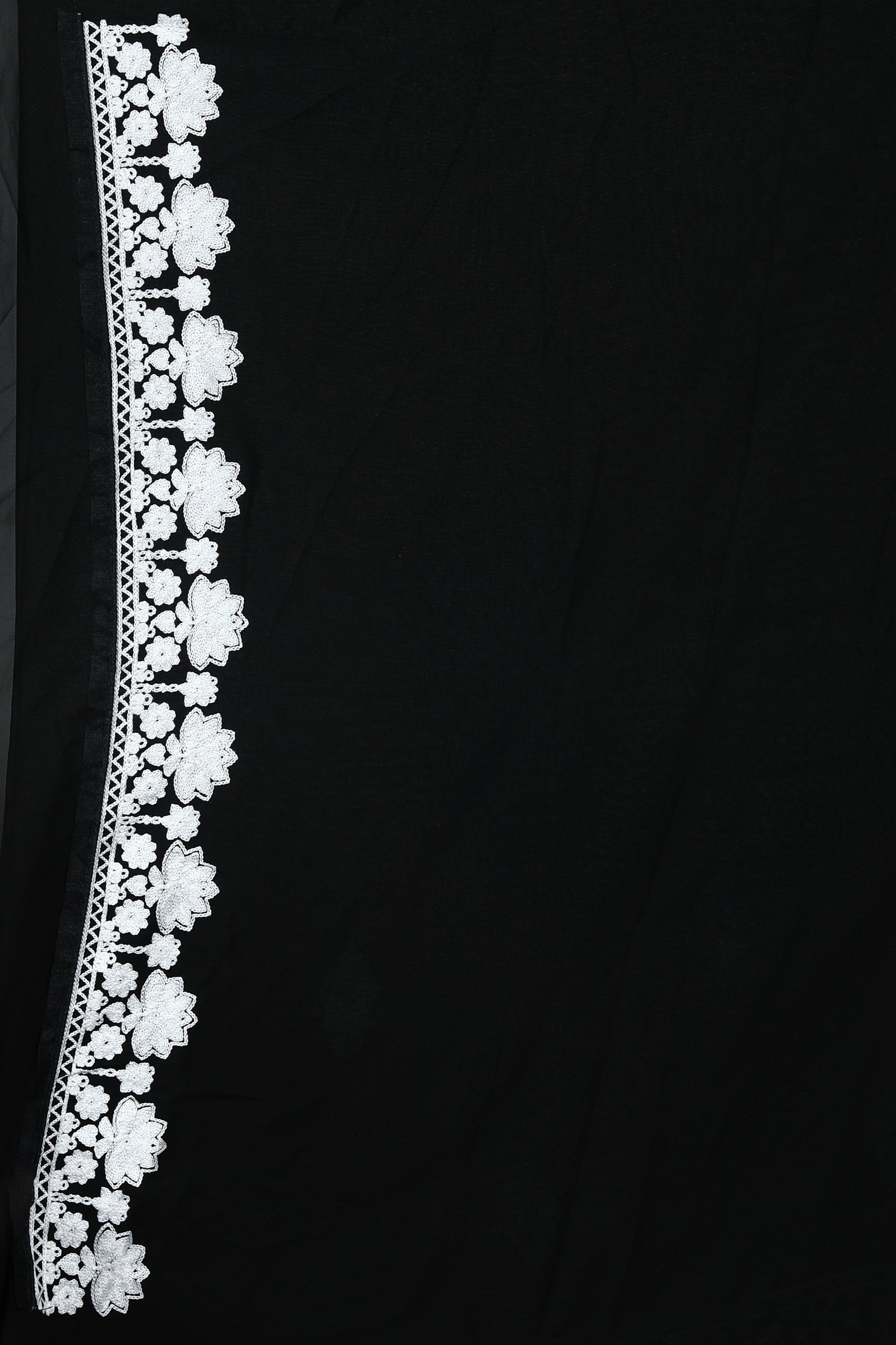 Black Blended Chiffon Saree