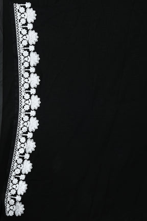 Black Blended Chiffon Saree