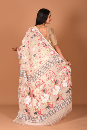 Cream Jamdani Saree - Keya Seth Exclusive