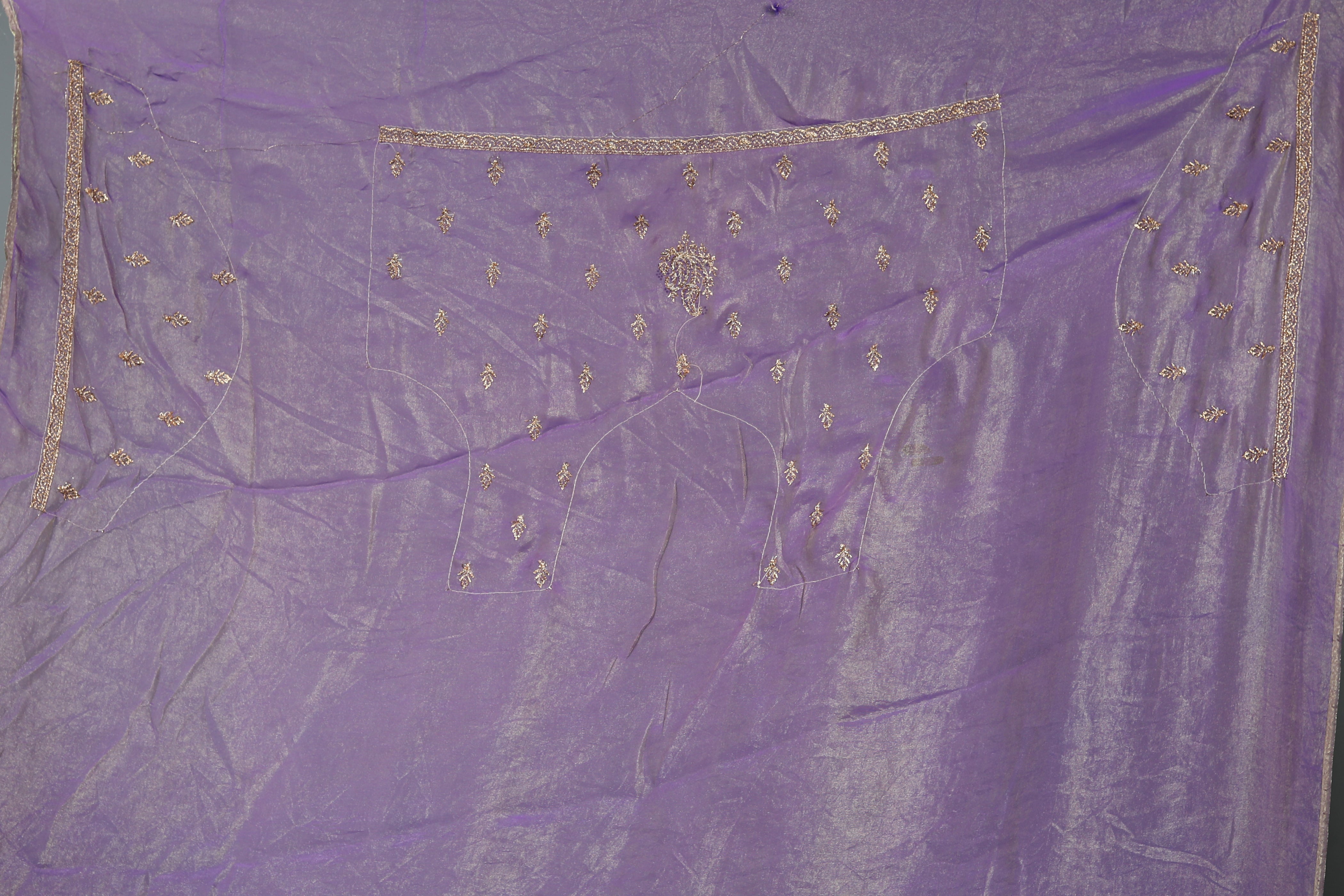 Purple Blended Georgette Saree