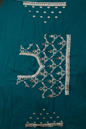Green Blended Goergette Saree