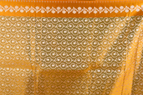 Soft Mustard Mushroo Silk Saree - Keya Seth Exclusive