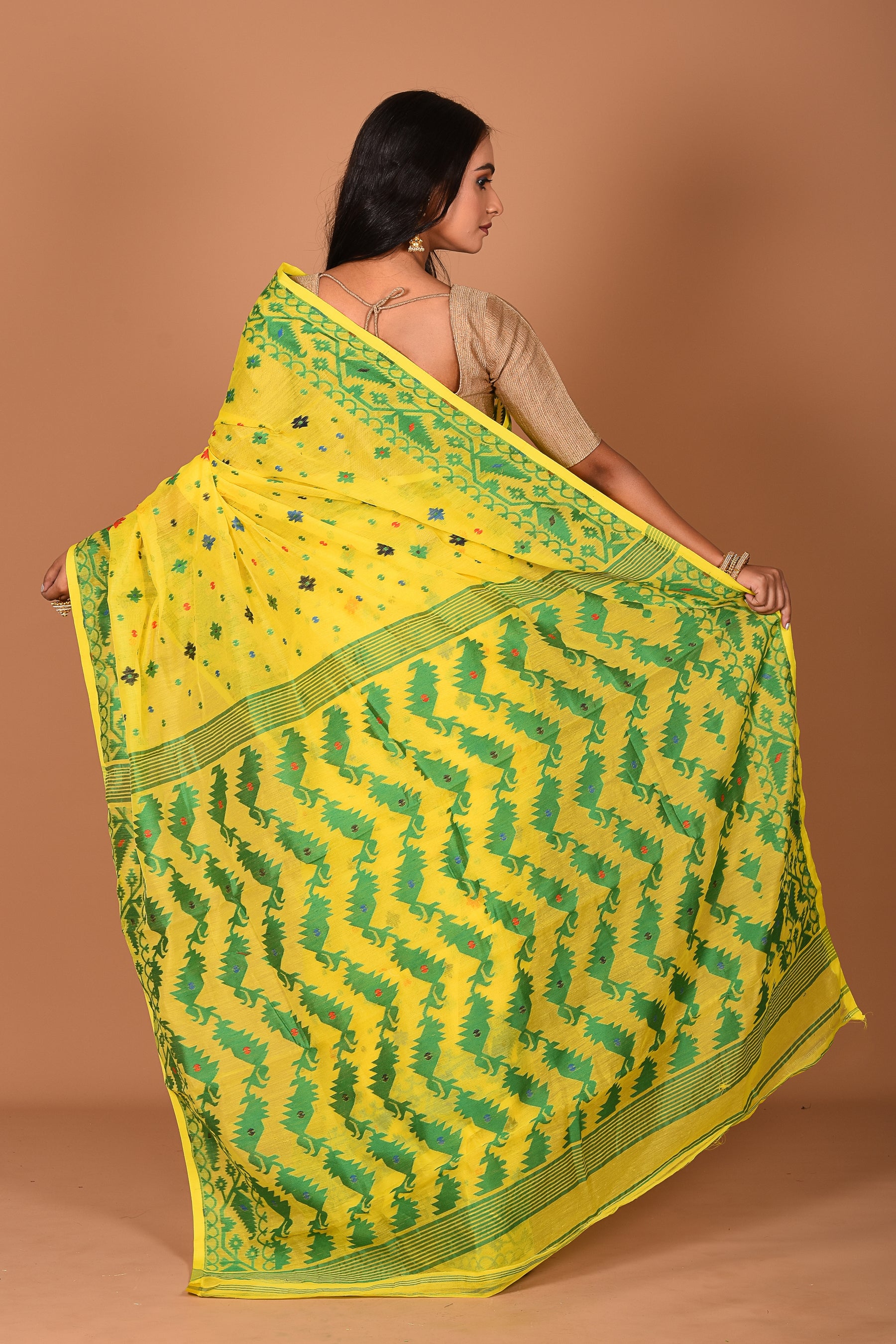 Yellow Jamdani Saree - Keya Seth Exclusive