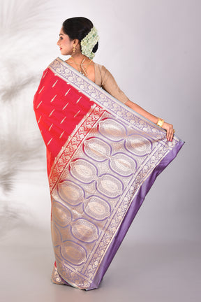 Maroon Mushroo Silk Saree - Keya Seth Exclusive