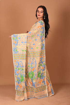 Beige Jamdani Saree - Keya Seth Exclusive