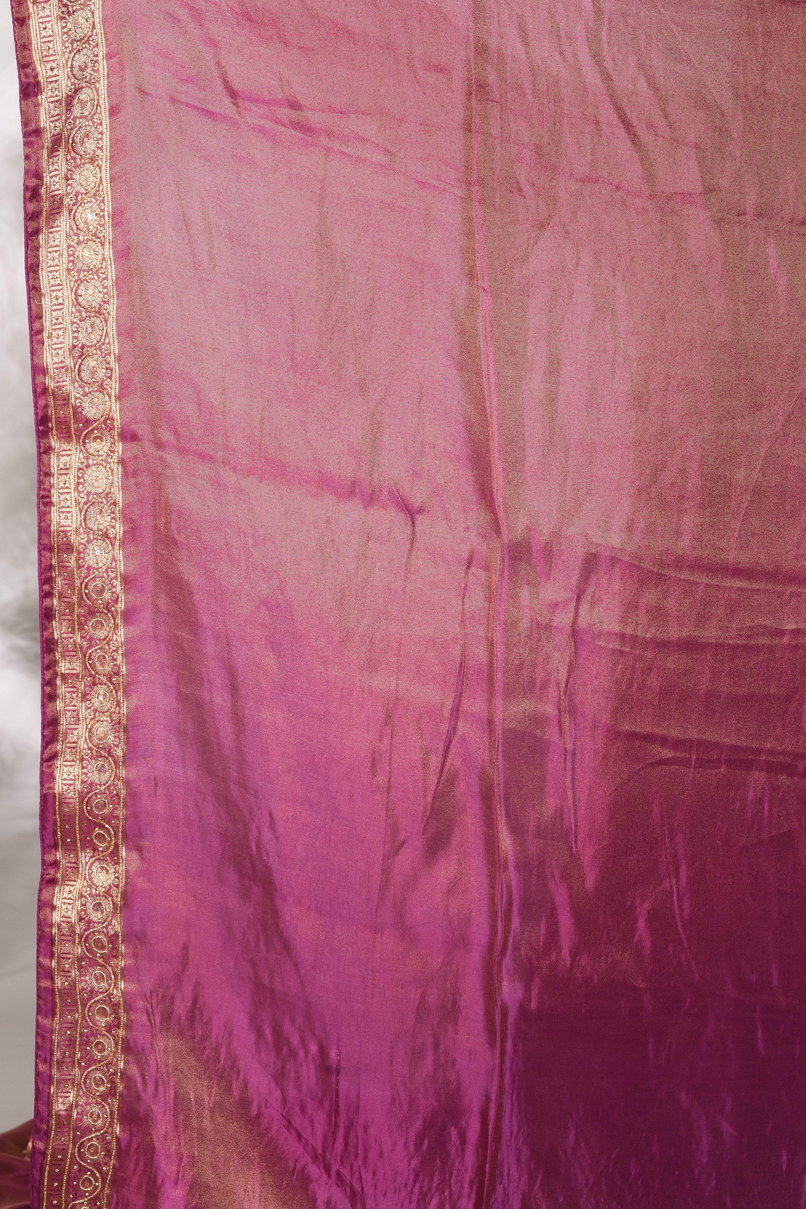 Purple Tissue Saree with Floral Work - Keya Seth Exclusive