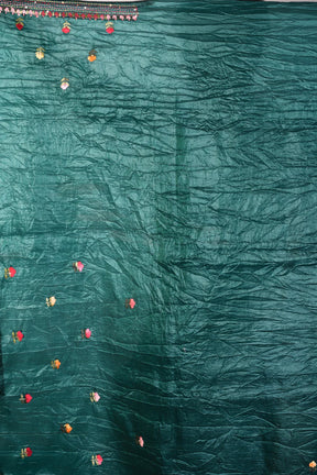 Bottle Green Jimmy Choo Saree - Keya Seth Exclusive