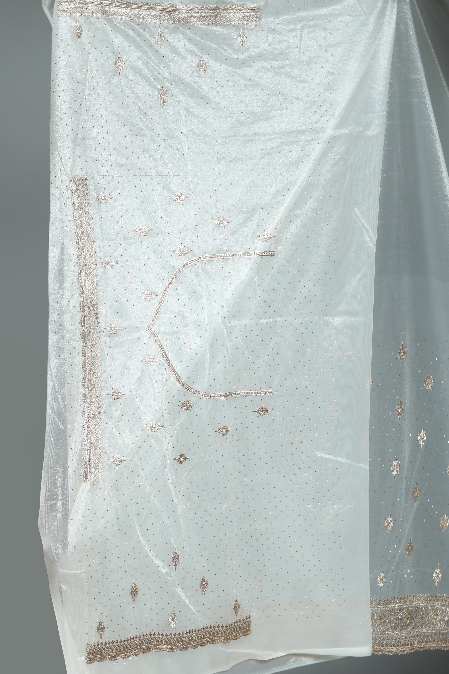 White Blended Jimmy Choo Saree