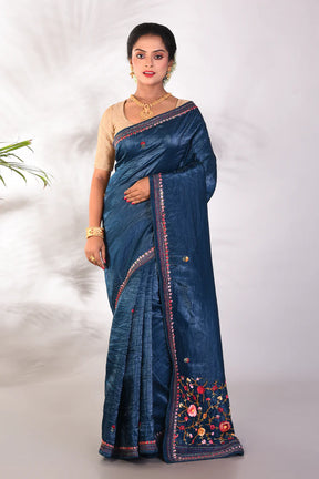 Blue Jimmy Choo Saree - Keya Seth Exclusive