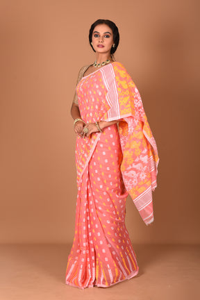 Rose Pink Jamdani Saree - Keya Seth Exclusive