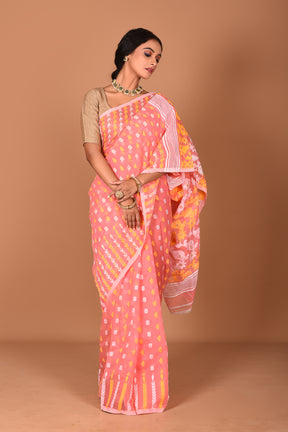 Rose Pink Jamdani Saree - Keya Seth Exclusive