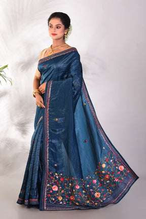 Blue Jimmy Choo Saree - Keya Seth Exclusive