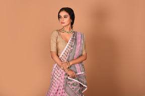 Sweet Pink Jamdani Saree - Keya Seth Exclusive