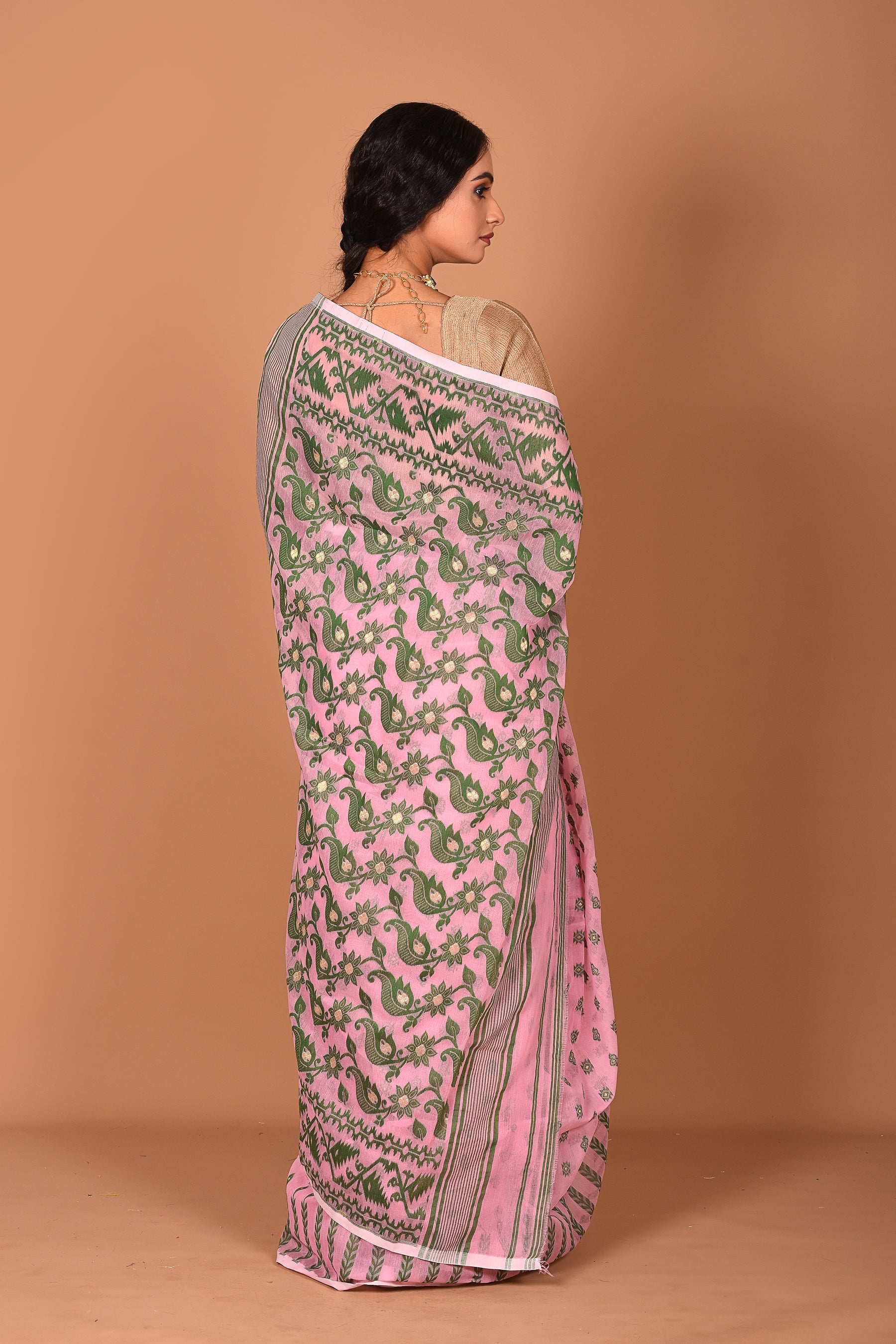 Sweet Pink Jamdani Saree - Keya Seth Exclusive