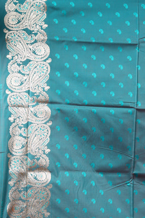 Green Blended Satin Silk Saree
