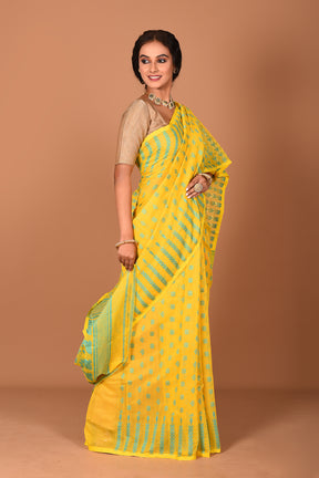 Yellow Jamdani Saree - Keya Seth Exclusive