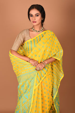 Yellow Jamdani Saree - Keya Seth Exclusive