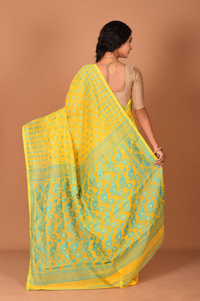 Yellow Jamdani Saree - Keya Seth Exclusive