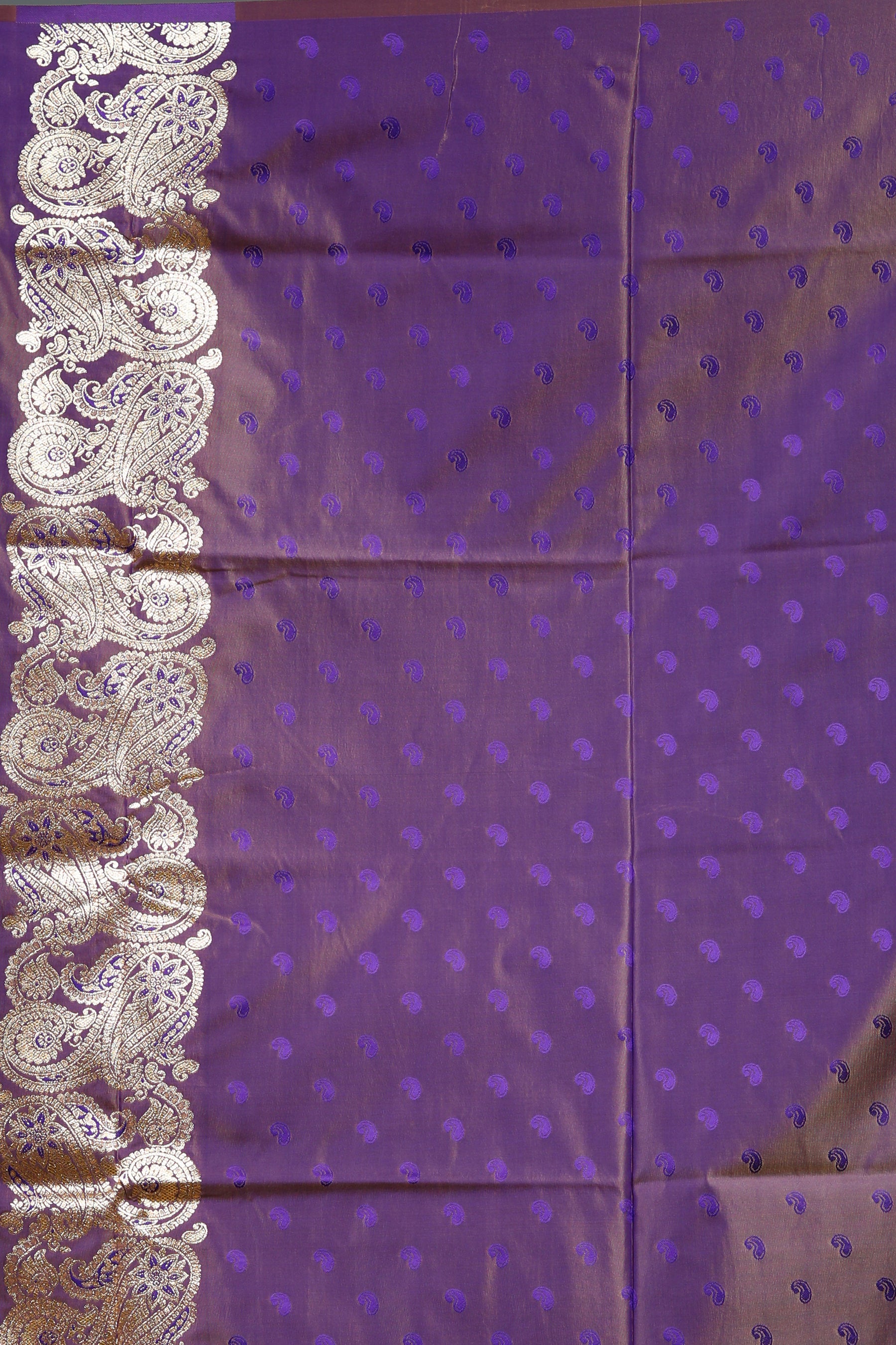 Purple Blended Satin Silk Saree