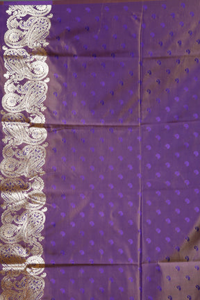 Purple Blended Satin Silk Saree