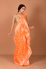 Load image into Gallery viewer, Orange Jamdani Saree - Keya Seth Exclusive
