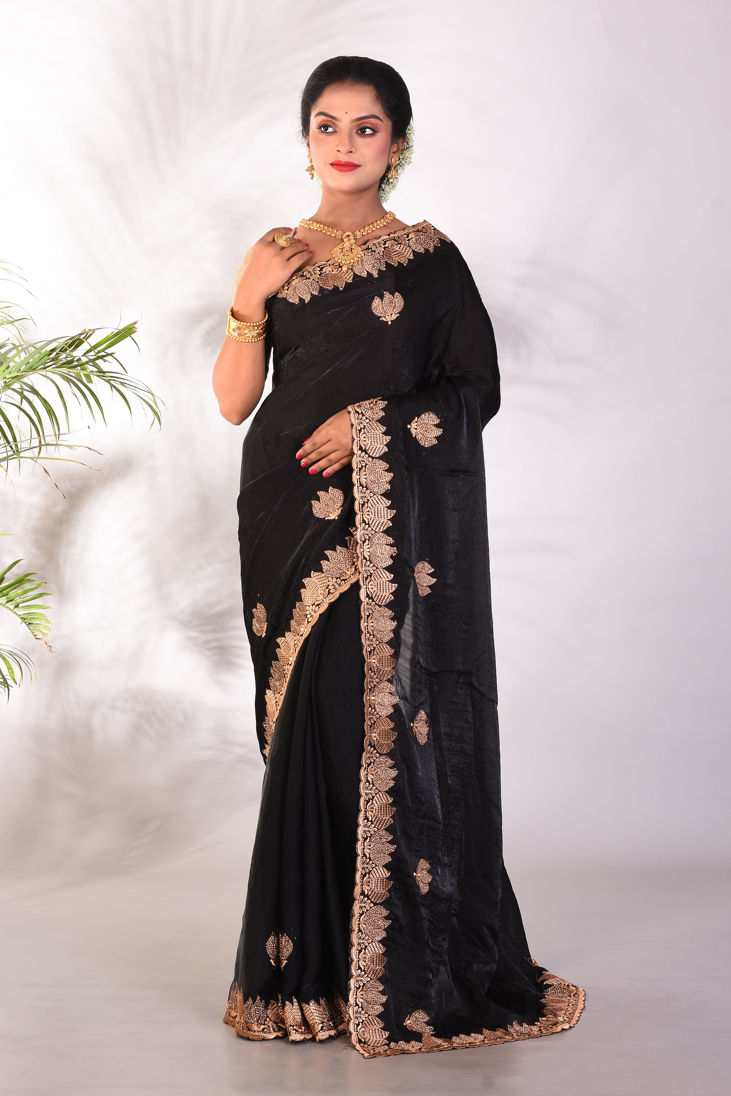 Black Organza Saree - Keya Seth Exclusive