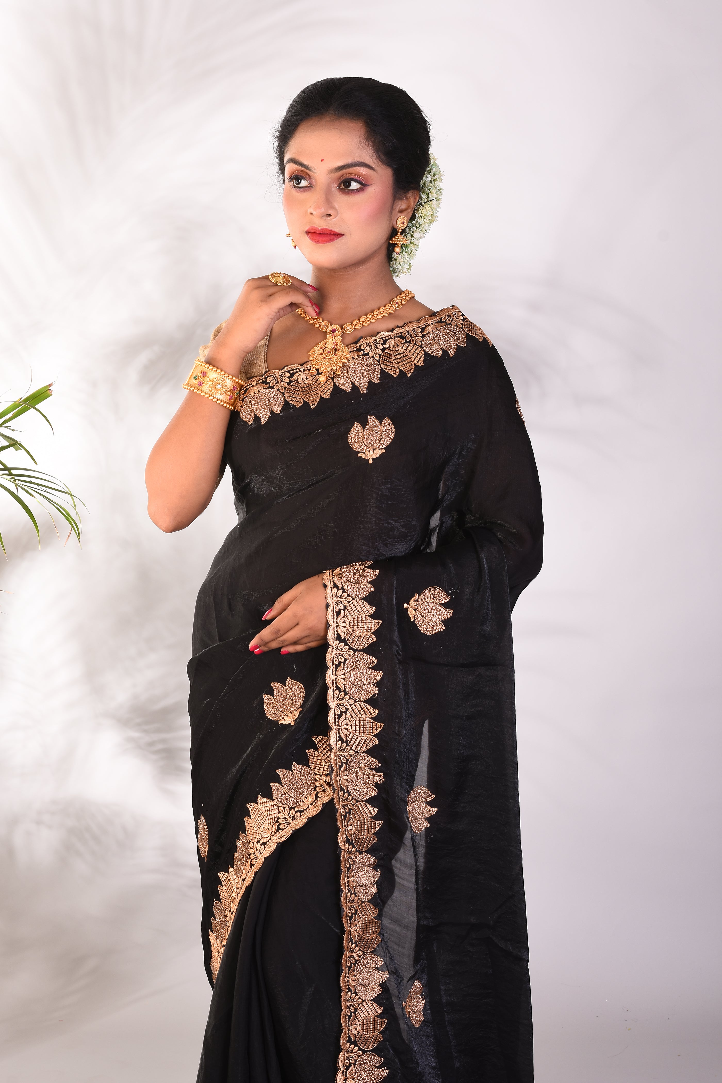 Black Organza Saree - Keya Seth Exclusive