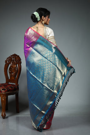 Purple Blended Kanjivaram Silk Saree
