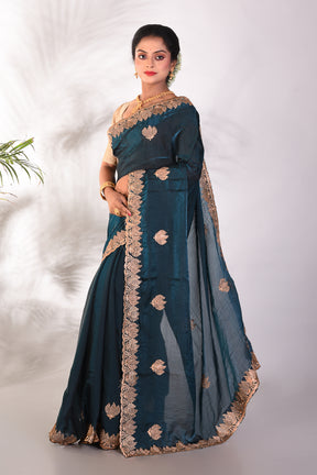 Blue Organza Saree - Keya Seth Exclusive