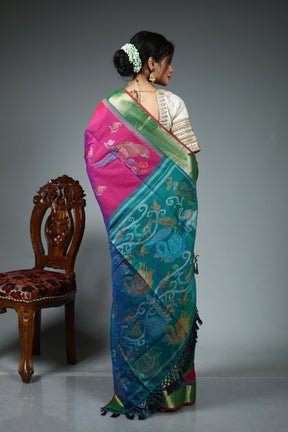 Purple Blended Handloom Silk Saree
