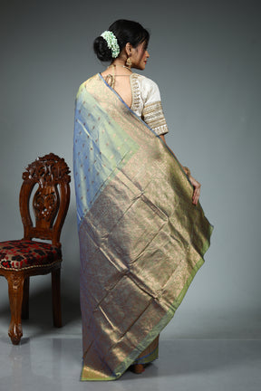 Light Green Blended Silk Saree
