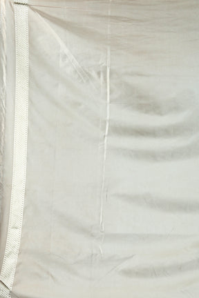 Beige Blended Silk Saree