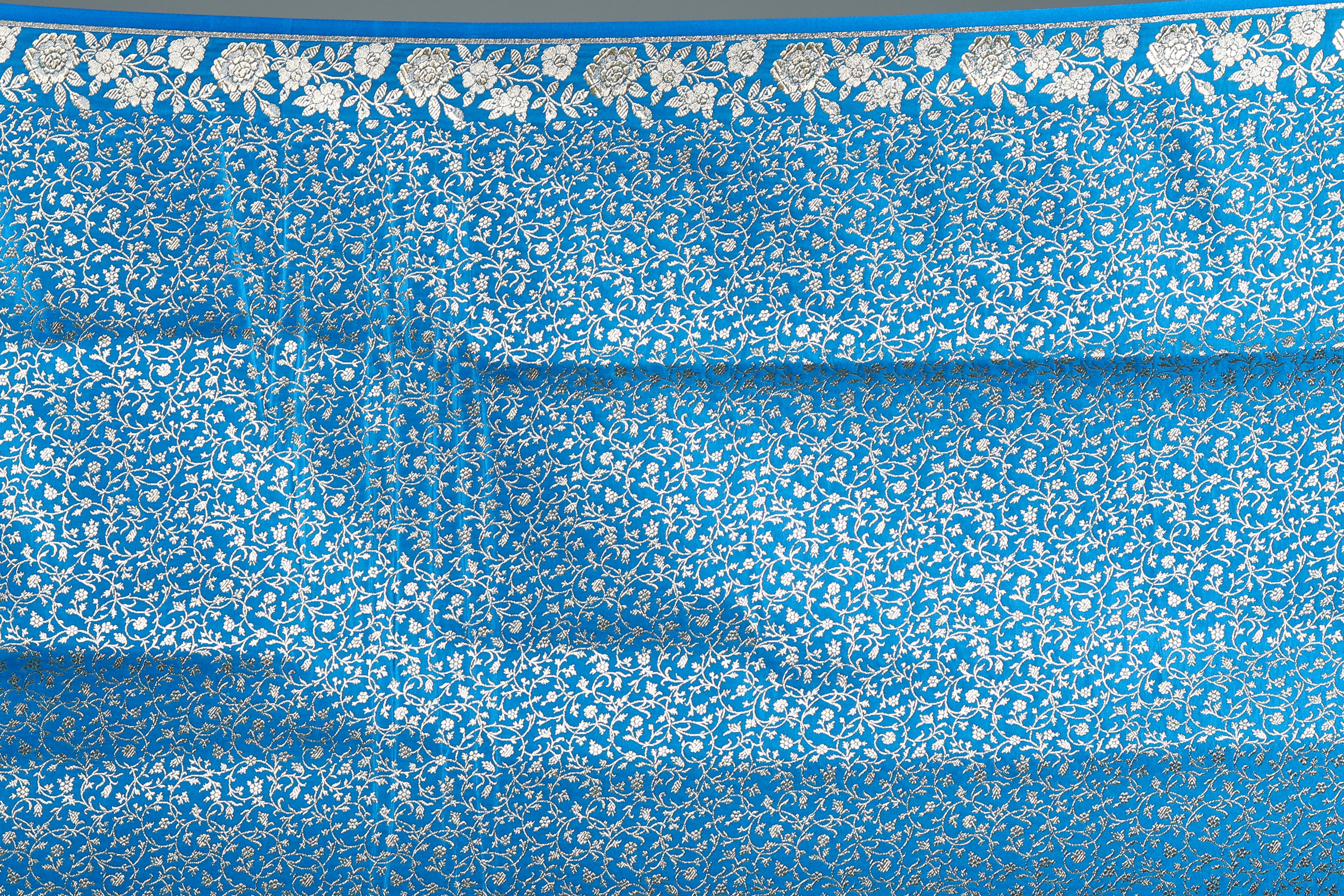 Light Blue Blended Banarasi Silk Saree