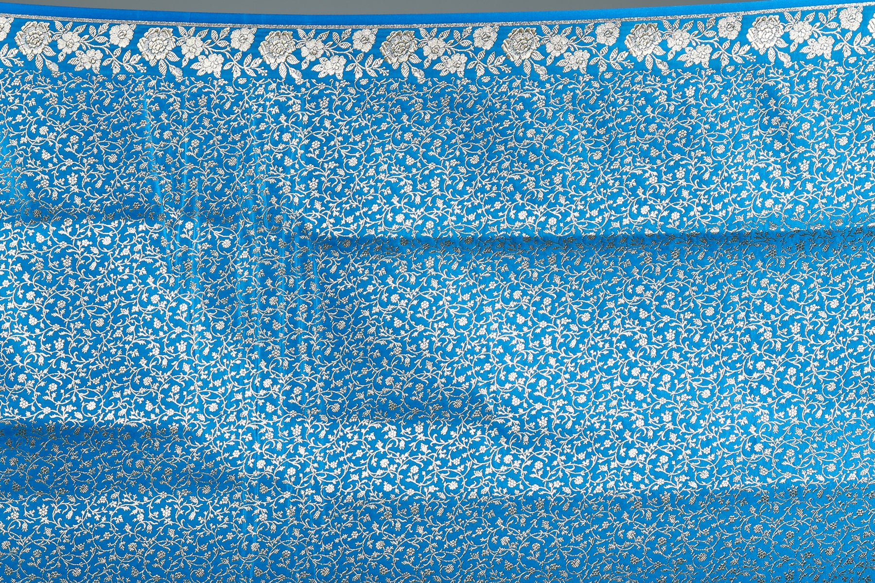Light Blue Blended Banarasi Silk Saree