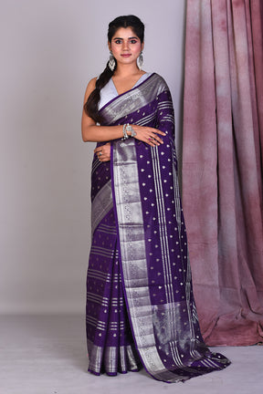 Deep Purple Art Silk Saree with Zari Work - Keya Seth Exclusive