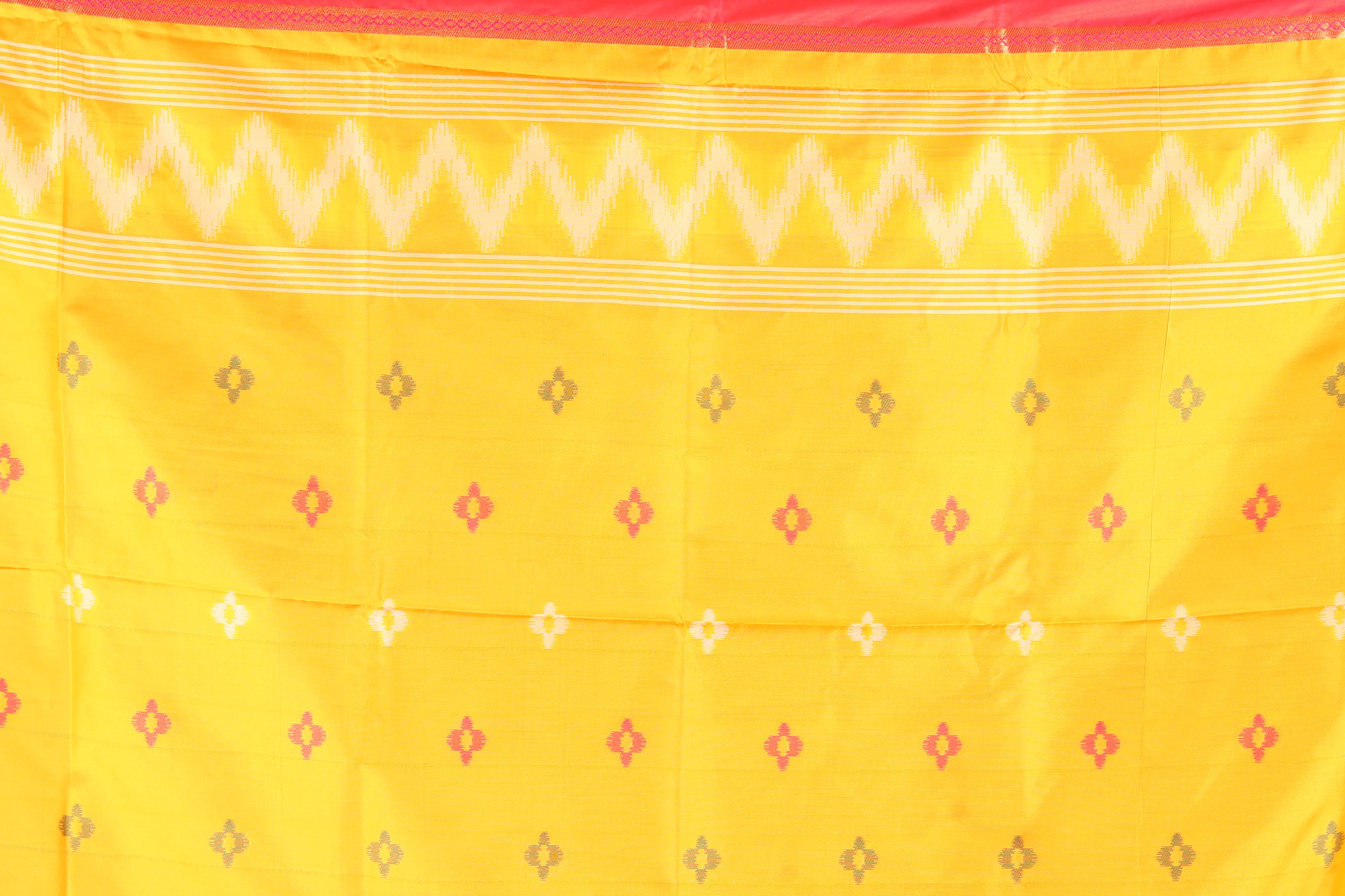 Orange Blended Ikkat Saree - Keya Seth Exclusive