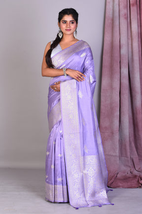 Lilac Art Silk Saree with Zari Work - Keya Seth Exclusive