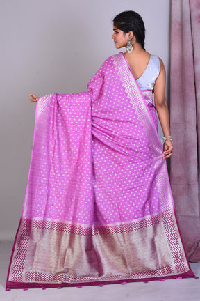 Lavender Art Silk Saree with Zari Work - Keya Seth Exclusive