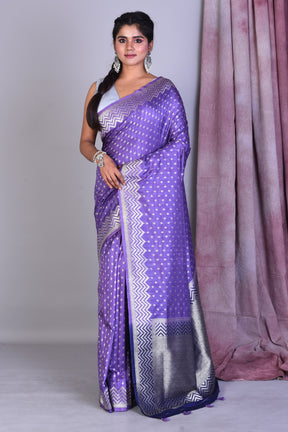 Light Purple Art Silk Saree with Zari Work - Keya Seth Exclusive