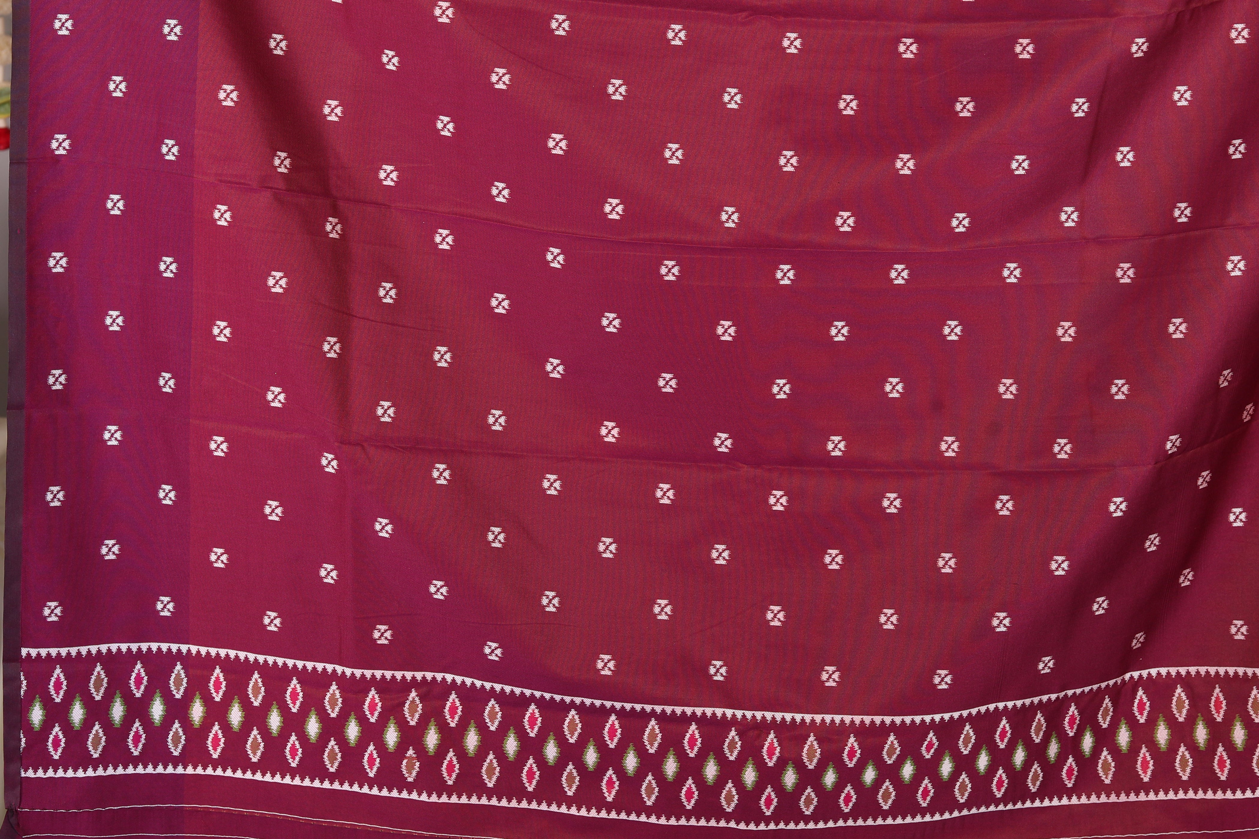 Olive Green Blended Ikkat Silk Saree - Keya Seth Exclusive
