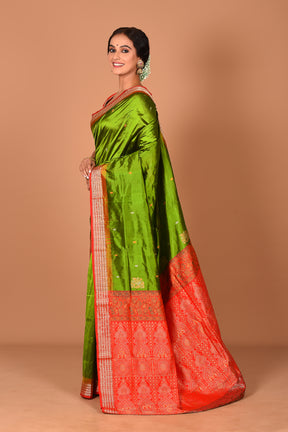 Green Pure Bomkai Saree - Keya Seth Exclusive