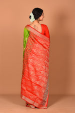 Load image into Gallery viewer, Green Pure Bomkai Saree - Keya Seth Exclusive
