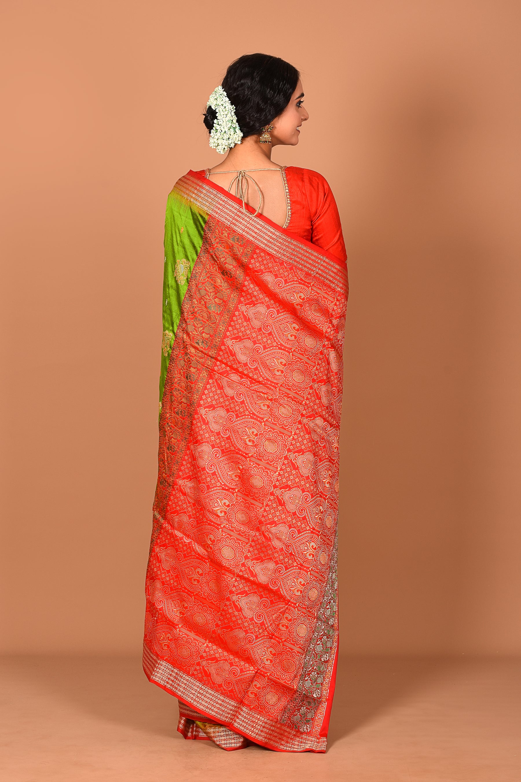 Green Pure Bomkai Saree - Keya Seth Exclusive