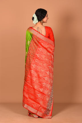 Green Pure Bomkai Saree - Keya Seth Exclusive