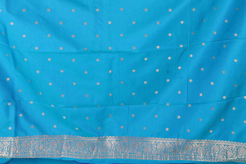 Blue Blended Mashru Silk Saree - Keya Seth Exclusive