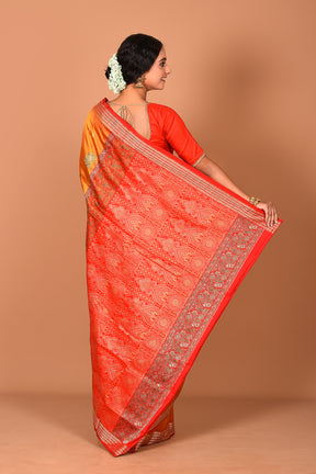 Mustard Pure Bomkai Saree - Keya Seth Exclusive