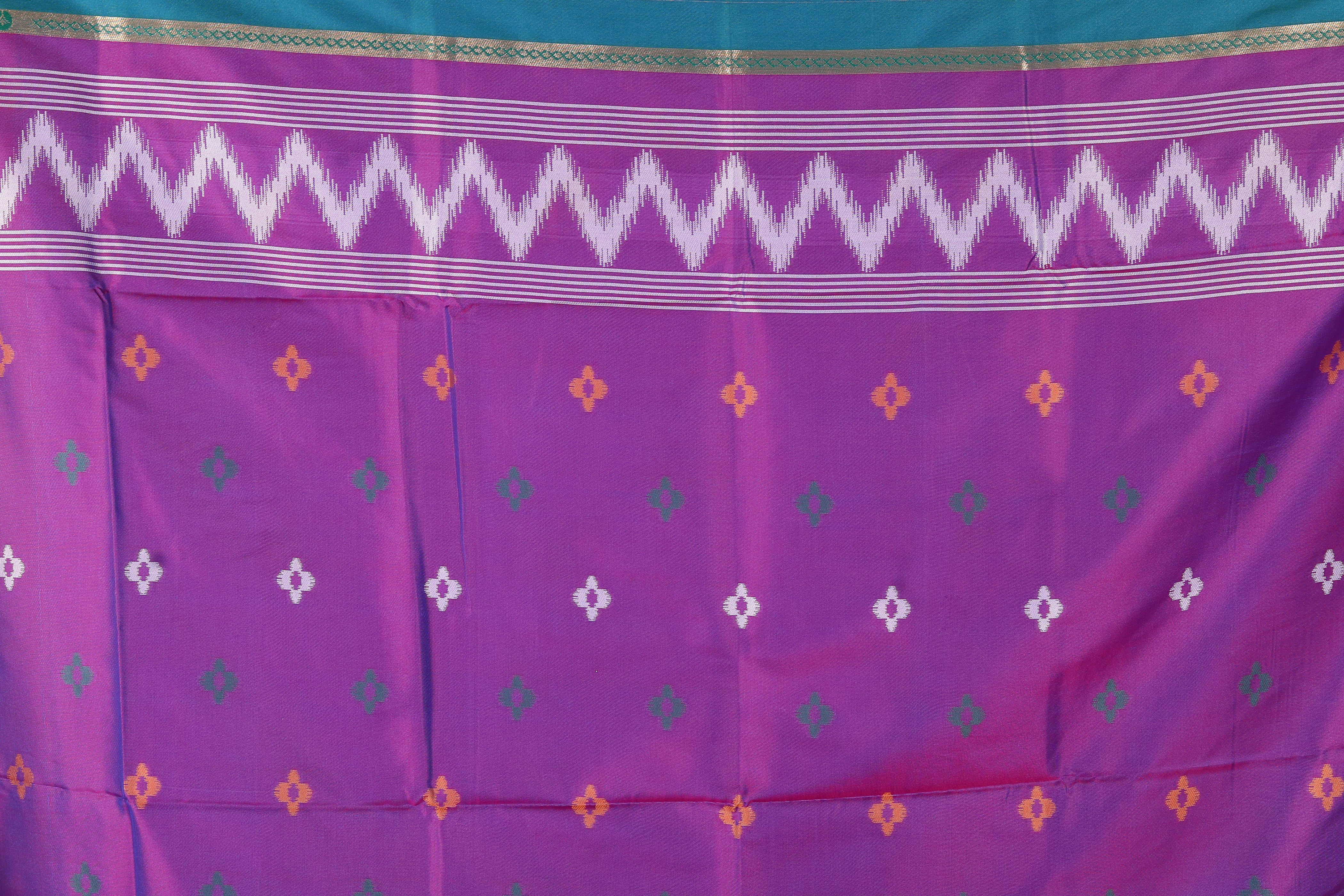 Blue Blended Ikkat Silk Saree - Keya Seth Exclusive