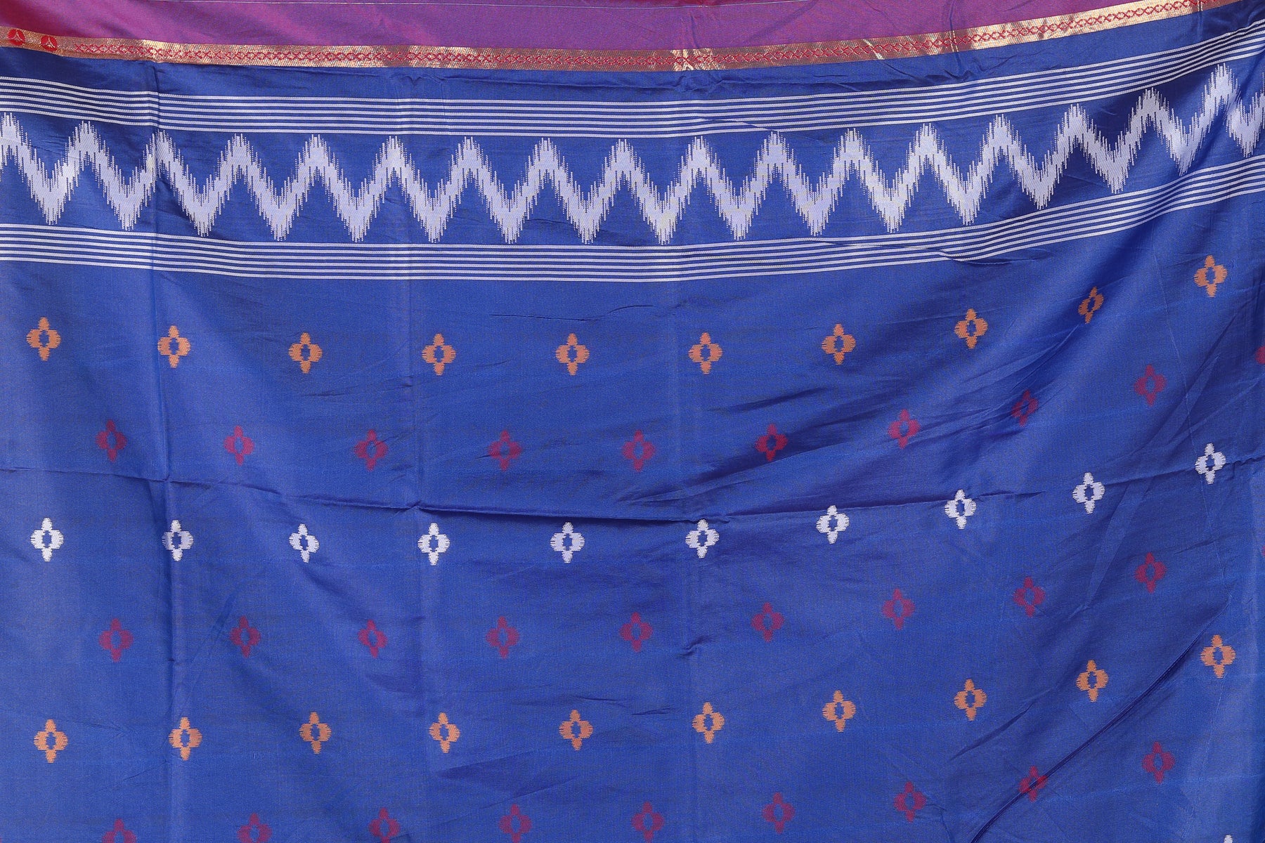 Dual Tone Pureplw Blended Ikkat Silk Saree - Keya Seth Exclusive